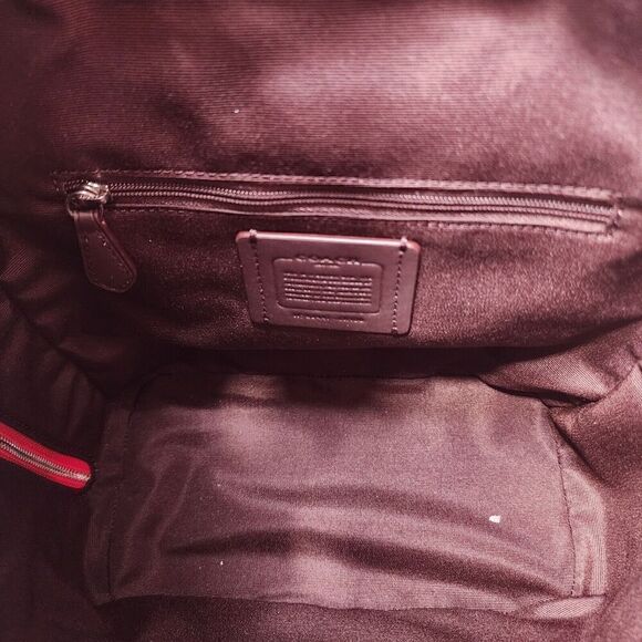 NWT Coach CR100 Pace Backpack Smooth Leather Miami Red - Picture 7 of 7